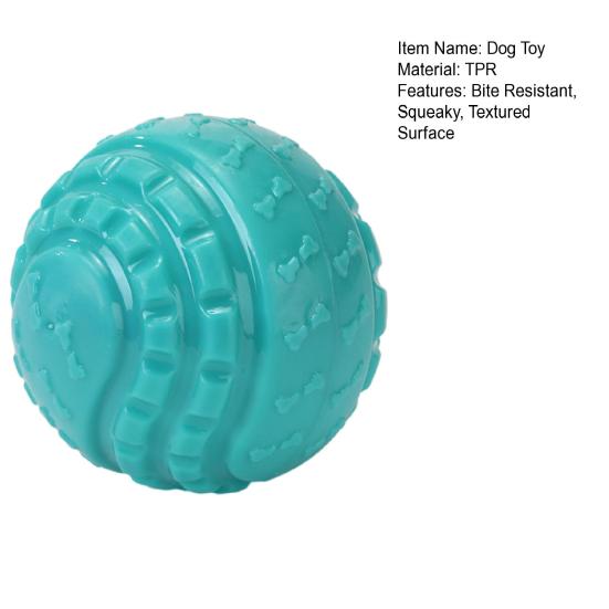 Hund Gummiball Spielzeug Interaktiv Quietschend Kauspielzeug Texturiert Zähneputzspielzeug Apportierball für Kleine Mittlere Große Hunde Training