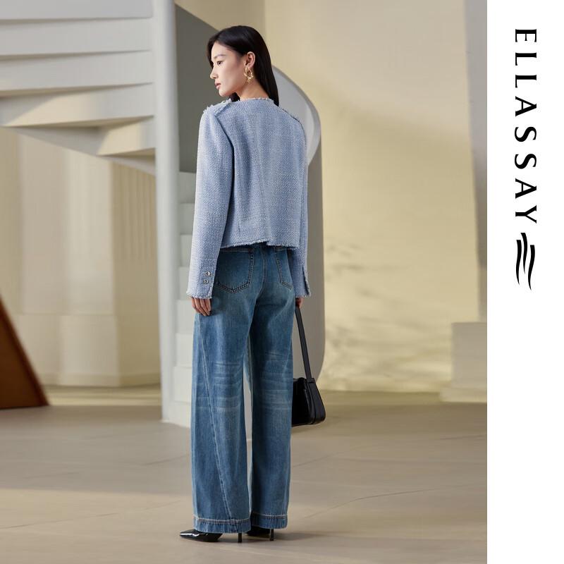 ELLASSAY Women's Woven Tweed Short Jacket