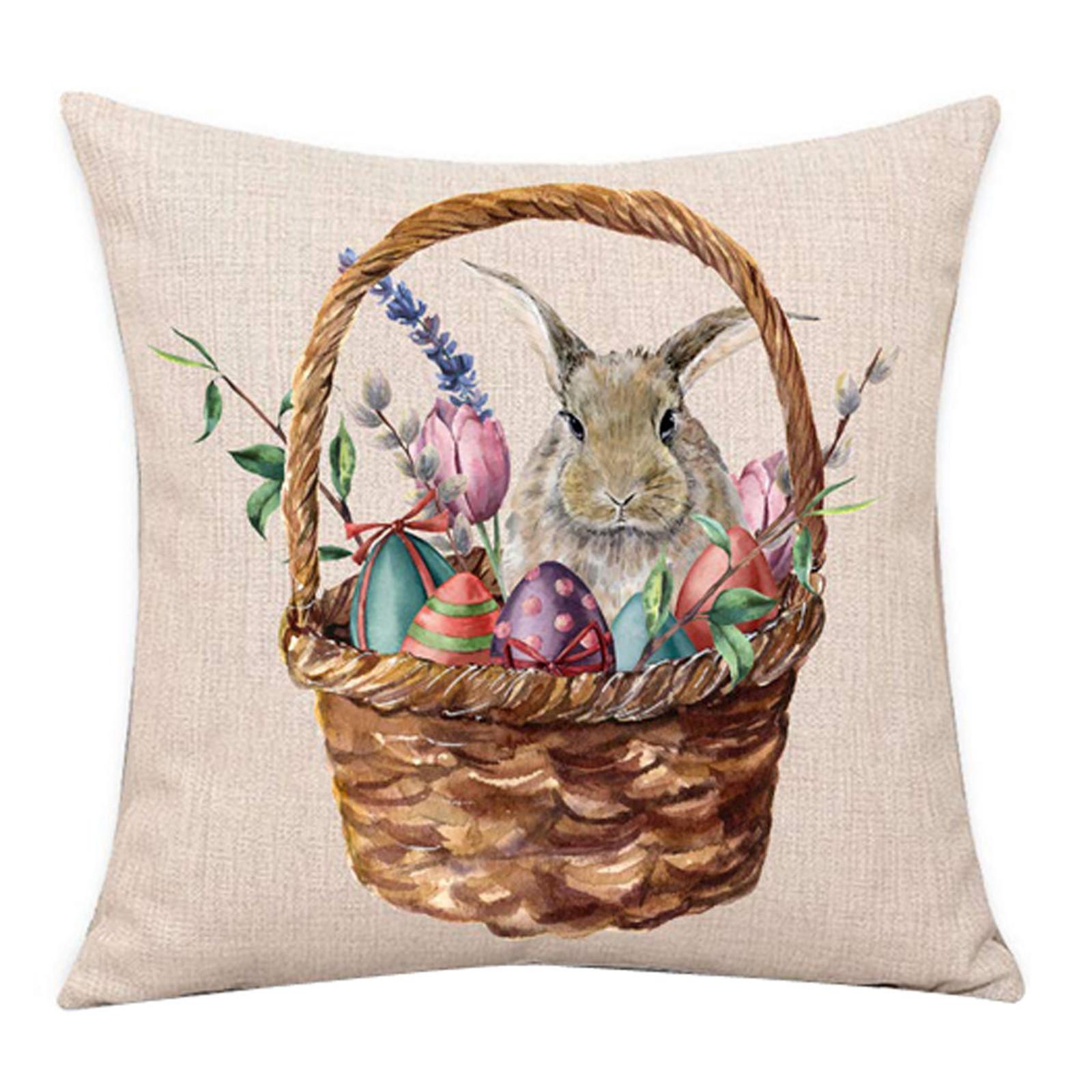 

1pcs Easter Eggs Throw Covers New Spring Flowers Tree Home Decor фіолетовий