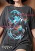 Orcas Killerwale Meeressäuger Weltraum Galaxie Comfort Colors® T-Shirt, Meeresbiologie Ozeanleben Himmlische Natur Vintage Bootleg 90er Jahre Tee