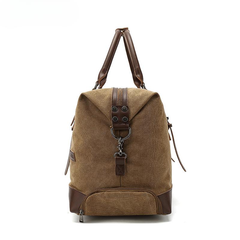 Pull Rod Travel Bag Men's Roof Duffel Bag Yoga Gym Bag Long and Short Travel Moving Canvas