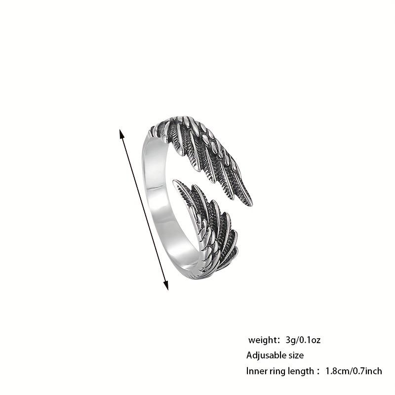 Retro Angel Wings Couple Rings - Creative Valentine's Day Gift for Lovers