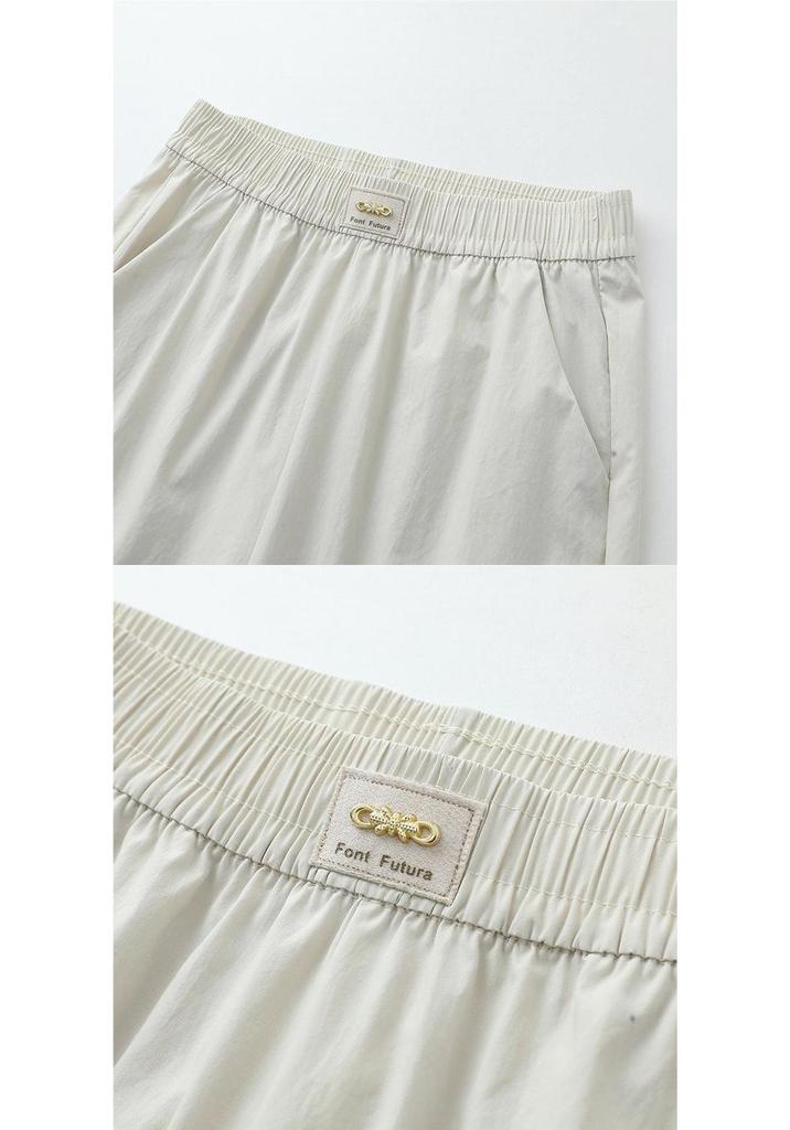 Spring/Summer 2026 Women's Versatile Casual Pants: Loose Straight-Leg, Elastic Waist, Perfect for Middle-aged & Elderly Moms