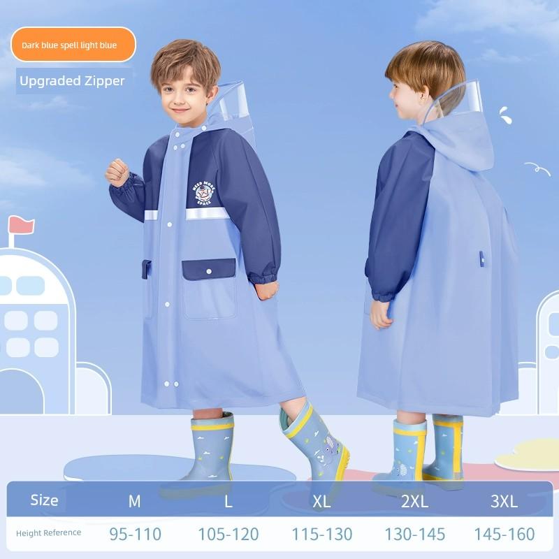 Kids Raincoat for Boys and Primary School Students for School Girl Girls Rain-Proof Clothes Children Older Boy Long Poncho