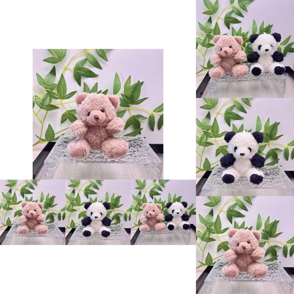 Entzückender Cartoon-Panda-Plüsch-Schlüsselanhänger Weiches Stofftier Dekorative Anhänger Geschenke