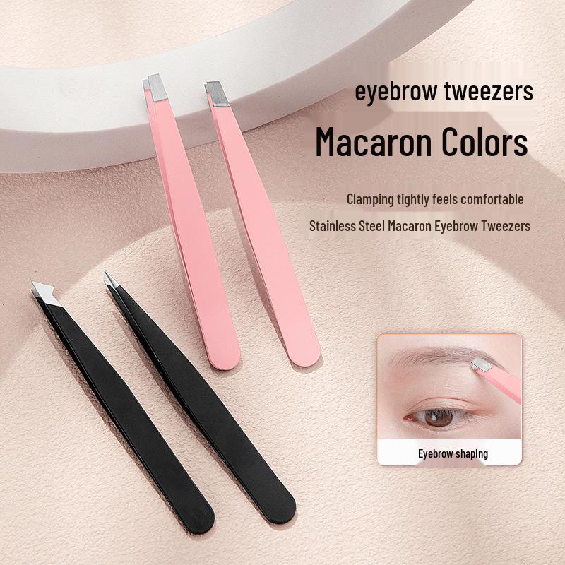 Stainless Steel 96-Piece Eyebrow & Beard Tweezers Set with Double Eyelid Stickers