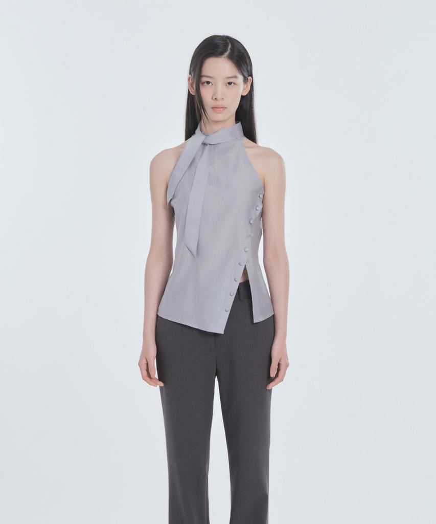 Mausolleum Emma Tailored Semi Bootcut Slacks - Charcoal