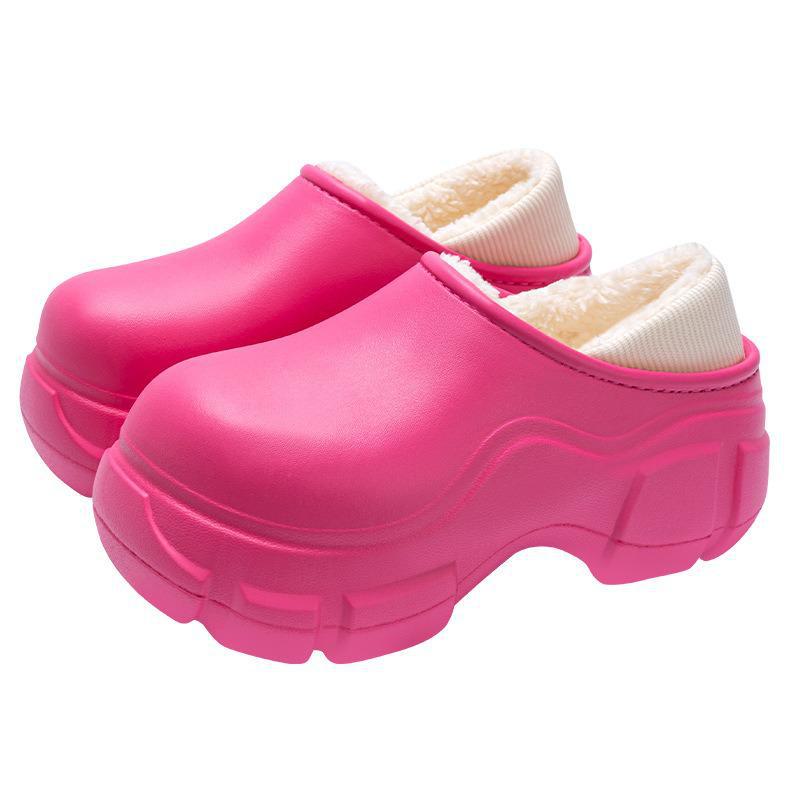 Damen Wasserdichte Anti-Rutsch Plüsch Winter Hausschuhe - Warme, Verschleißfeste Baumwollschuhe