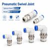 Pneumatic Rotary Connectors Swivel Fittings 360° Rotation MaleThread M5 1/4 1/2 Hose Joint 6/8/10mm Revolute DEUBLIN Connector Ventilation Valves 4