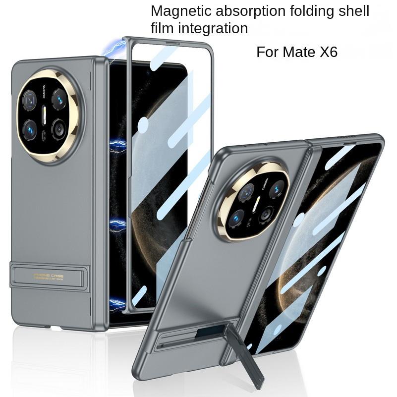 Ultra-thin Magnetic Hinge Bracket Holder Stand Glass Protector Film Case for Huawei Mate X6 Camera Protect Cover