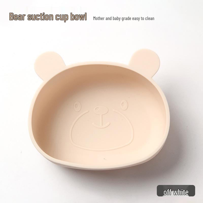 Silicone Smiley Face Suction Plate for Babies - Divided, Drop-Proof Tableware for Feeding & Training