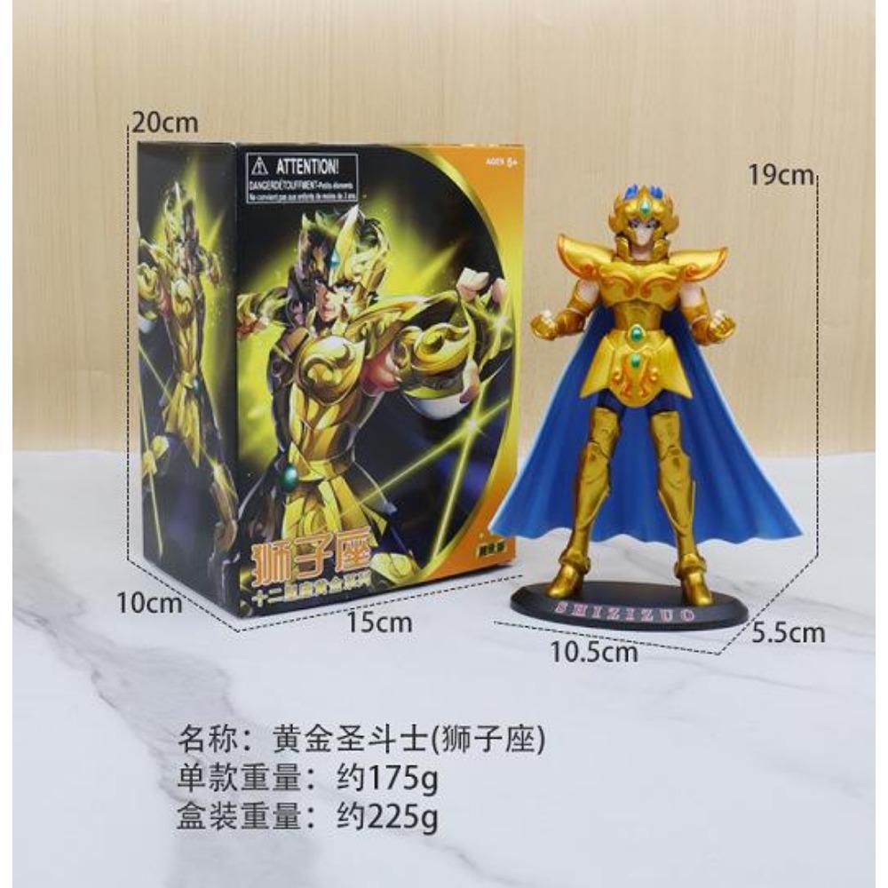 19CM Anime Saint Seiya Gold Saint Figure Aries Pisces Capricorn Aquarius Stand Animation Model Toys Gifts Collection Decoration