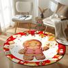 Eclectic Round Sunflower Multicolor Carpet, Non-Slip Floor Mat for Kids Room