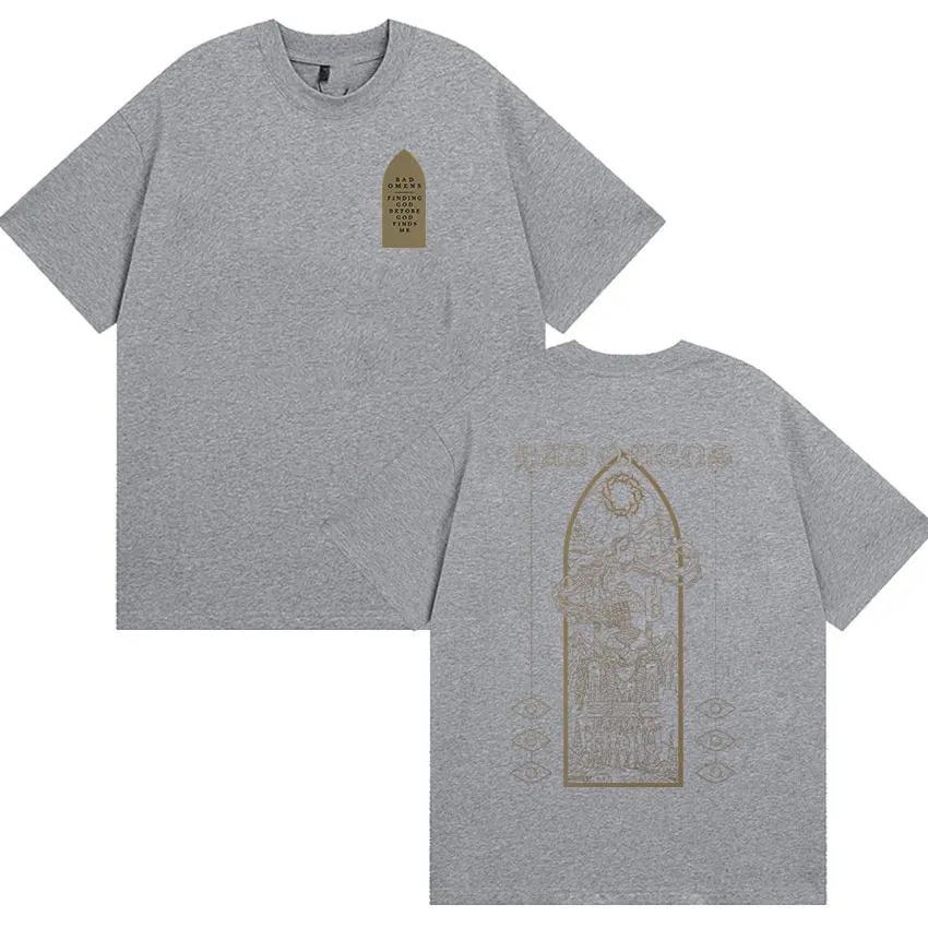 Rock Band Bad Omens Tour 2026 T Shirts Men Women Harajuku High Quality Vintage T-shirt Cotton Short Sleeve Tees Streetwear
