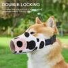 Adjustable Printed Dog Muzzle Breathable Loop Dog Mouth Durable Pet Canvas Mask  For Pet