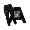 (150, Black) Girls K-Pop Demon Hunters Hoodies Kids Sweatshirt Pullover Tops Pants Outfit Set 02 _b Miao7