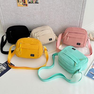 Νέα casual ευέλικτη γυναικεία τσάντα crossbody ώμου από καμβά, τσάντα για κέρματα, μονόχρωμη, μοντέρνα γυναικεία τσάντα