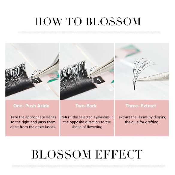Yelix Easy Fanning Individual Eyelash Extensions Mega Volume Lashes Easy Fan Eyelash Natural Professional Eyelashes For Building
