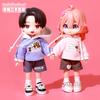 OB11 Clothes Bear Pattern Hooded Sweatshirt Hippop Shorts Set Decoration Molly, GSC Body, 1/12bjd Doll Clothes Toy Clothing