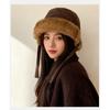 Women S Faux Suede Thick Earflap Winter Hat Multi Wear Fisherman Cap Mongolian Hat