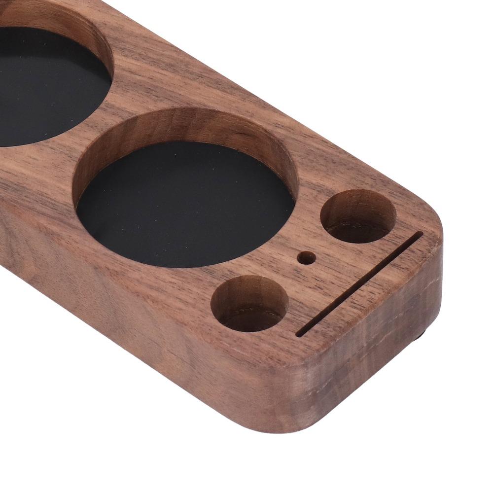 Walnut Wood Tamper Station Base 51mm 54mm 58mm Portafilter Stand Base Barista Use