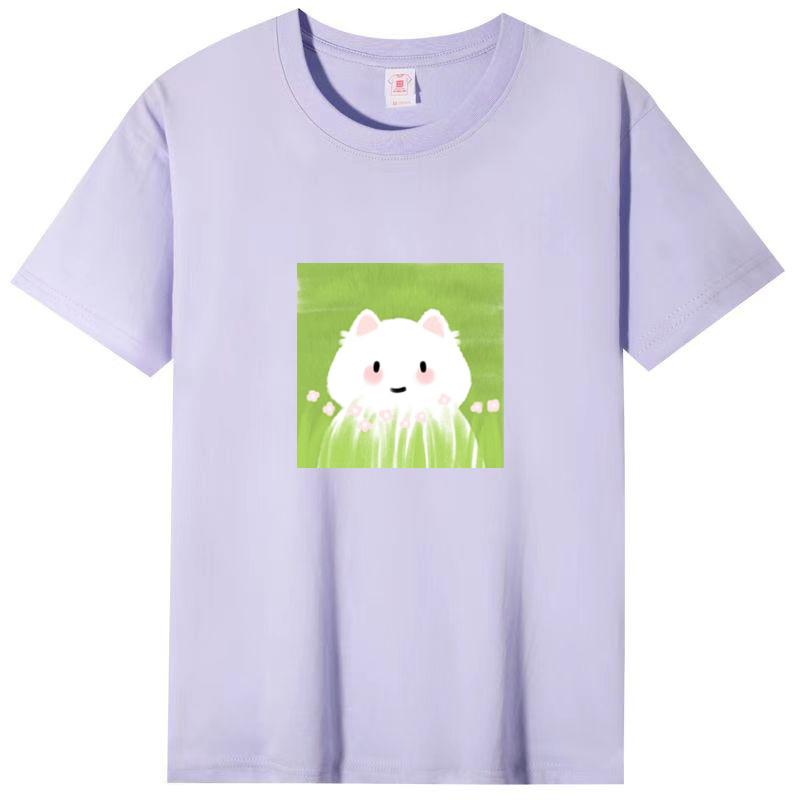Summer New Short-sleeved T-shirt Female Loose Korean Women Cartoon Printing Half-sleeved Blouse
