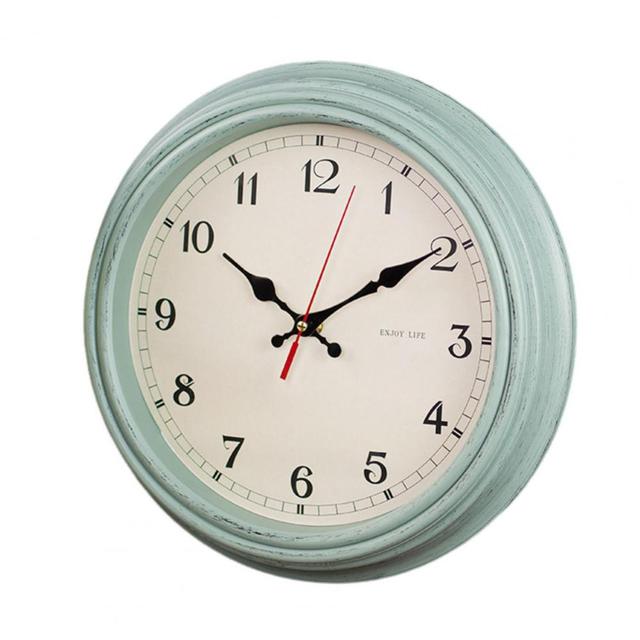 Easy To Hang Wall Clock Vintage Hanging Clock Silent Non Ticking Wall Clock for Home Decoration Easy To Read Round