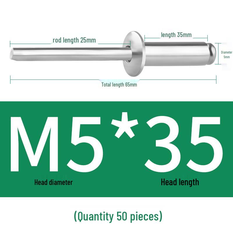 Aluminium-Blindnieten - Rundkopf M3.2, M4, M5, M6