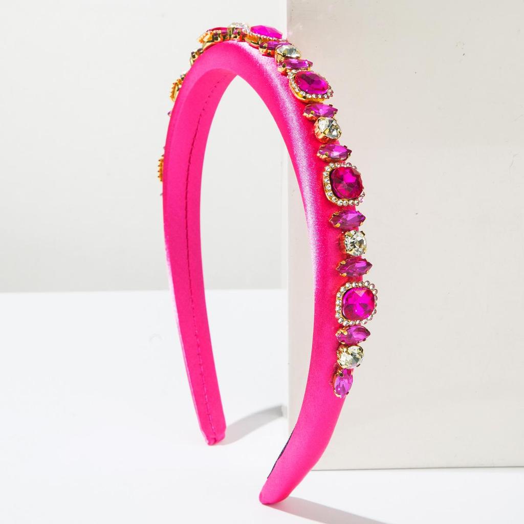 Heavy Industry Diamond Inlaid Sponge Fine Hair Headband For Women Exquisite And Versatile High-end Light Luxury Simple Hair Accessories