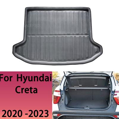 Car Rear Trunk Mat For Hyundai Creta IX25 2020 2021 2022 2023 Cargo Liner Boot Floor Tray 3D EVA Protection Carpet Accessories