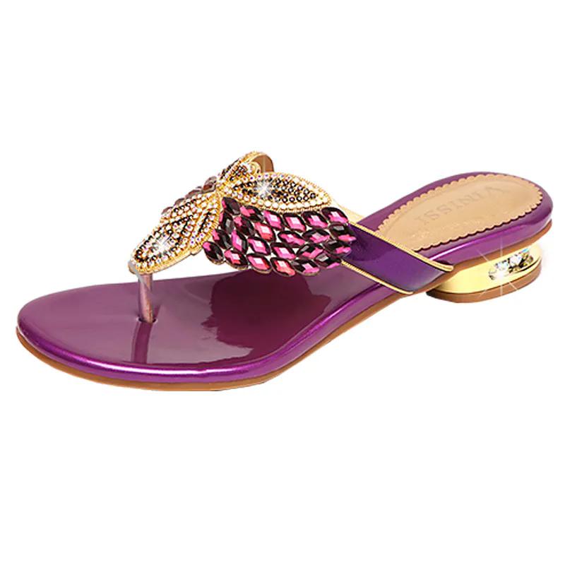 WTEMPO Flat Bottomed Flip Flops for Women's Outdoor Wear In The Summer of 2026, Featuring Fairy Feng Shui Diamonds and Oversized Beach Flip Flops