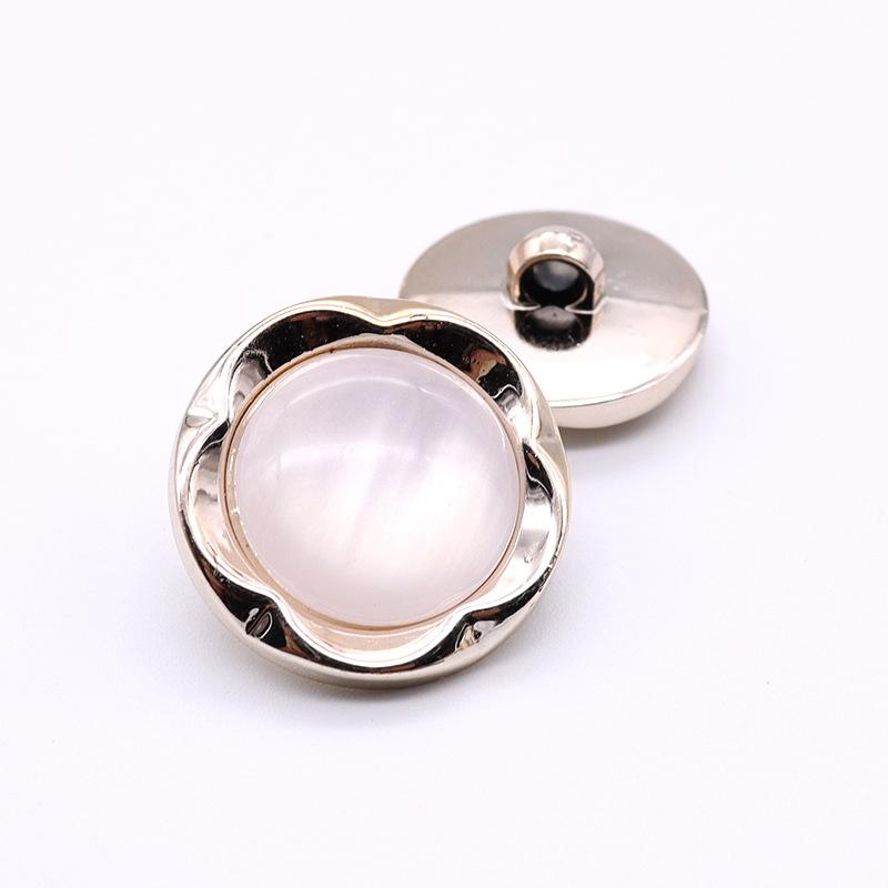 High-End Pearl Plastic Buttons, Women'S Clothes Coat Coat Buttons, Versatile Oil Round Decorative Buttons