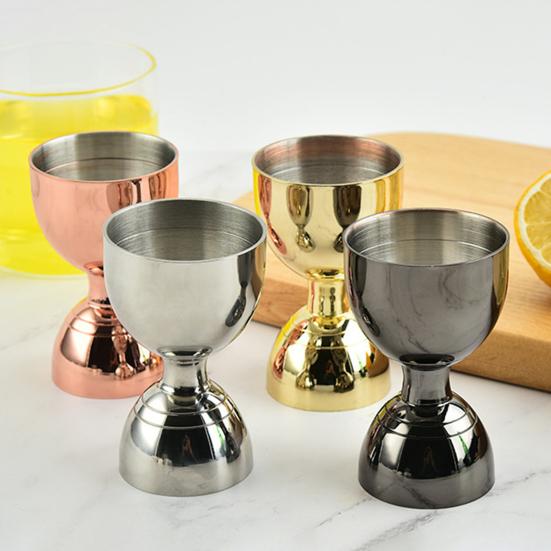 Wine Measuring Cup Stainless Steel Cocktail Measuring Jigger with Scale Wine Pouring Tool for Kitchen Bar