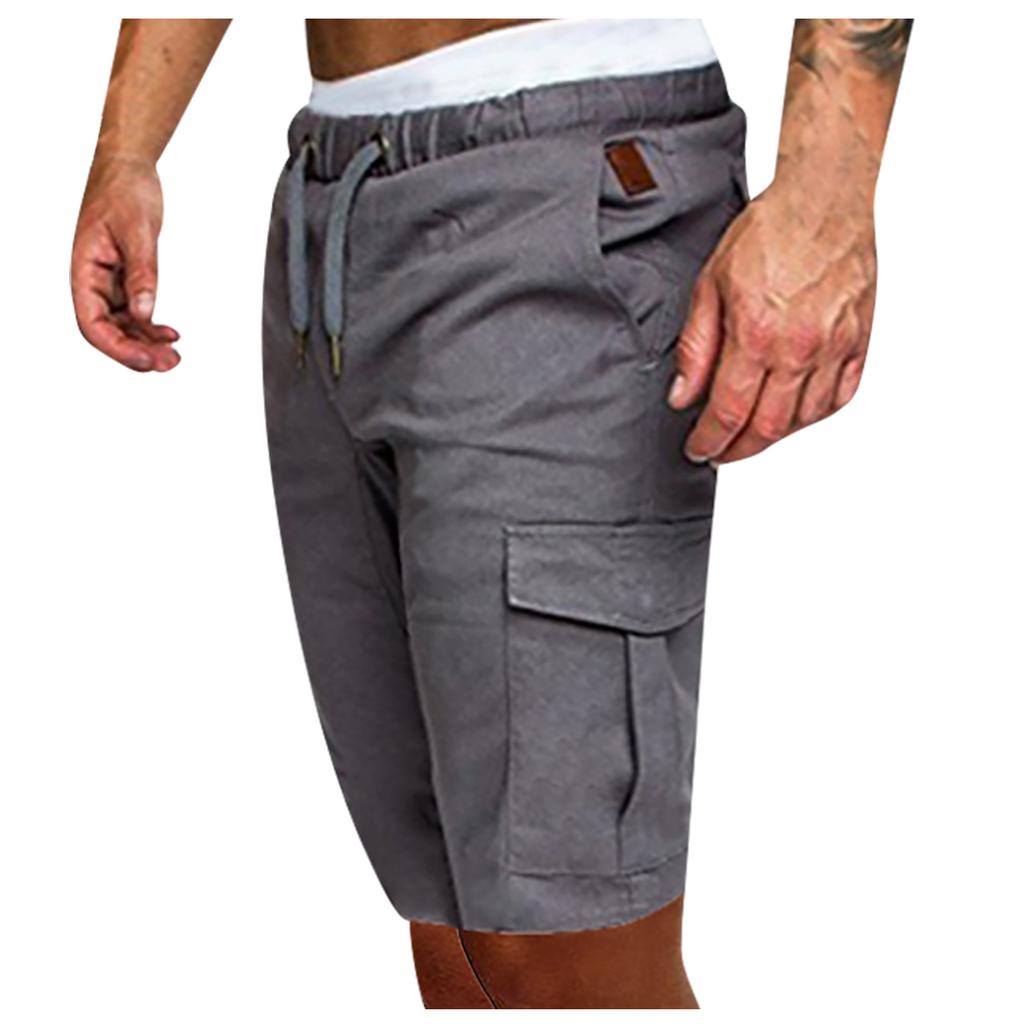 Men's Summer Casual Outdoors Casual Patchwork Pockets Overalls Sport Tooling Shorts Pants