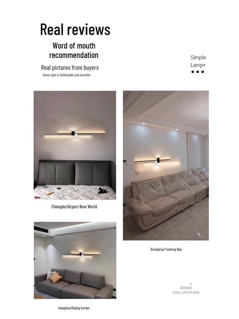 Modern Designer Wall Sconce: Stylish Bedside or Living Room Lighting