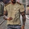 3D Digital Printing T-Shirt Teen Men's Short Sleeve Top Versatile Breathable