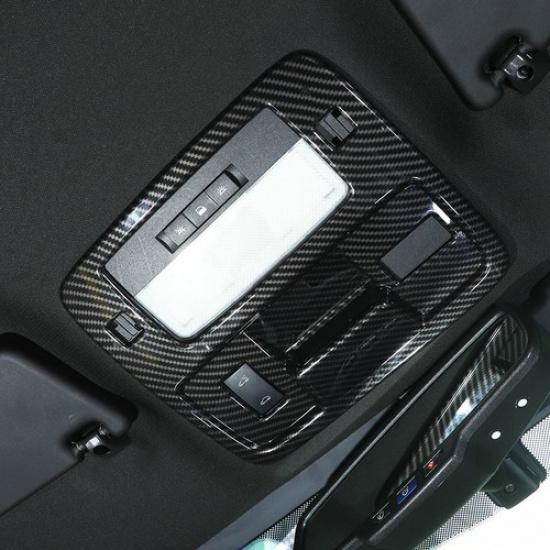 Carbon Fiber Reading Light Lamp Panel Cover Trim For Chevrolet Camaro 2010-2015