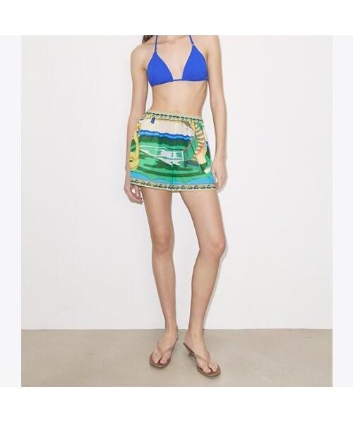 Tolibeochi Printed Camp Shorts - The Full Blue