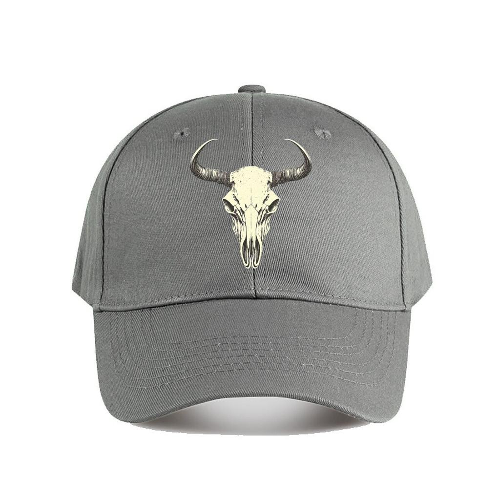 Western Rodeo Cow Skull Wild West Longhorn Graphic Baseball Cap Fashion Unisex Sunhat Womens Outdoor Sports