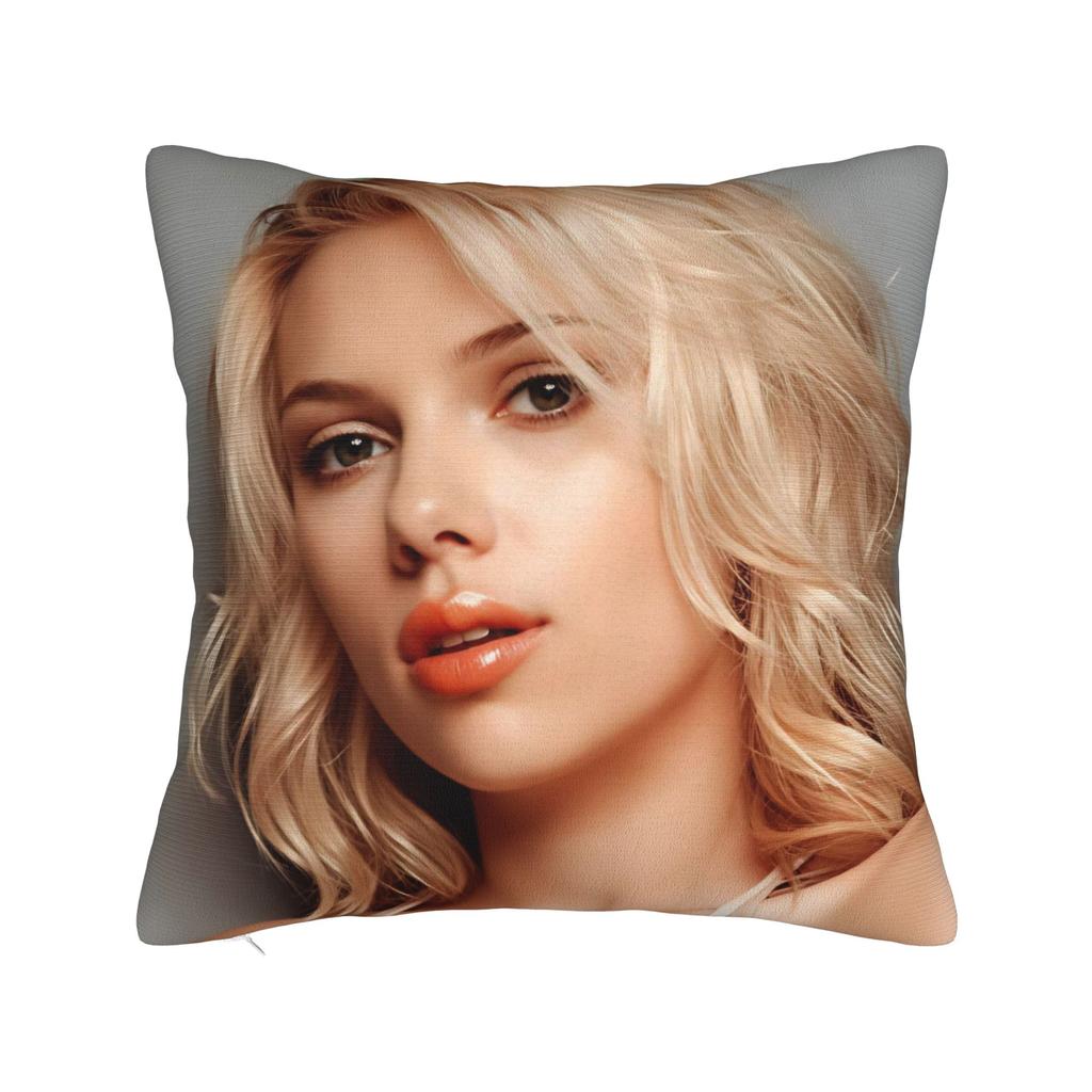 Scarletts Johanssons Pillow Case American Actor Comfy Pillow Cover For Living Room Chair Vintage Pillowcases