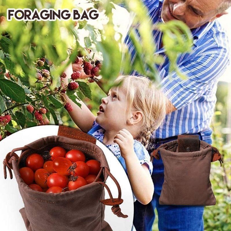 Medieval Renaissance Bushcraft Bag Leather Cover Buckle Foldable Heavy Duty Tool Pouch With Drawstring For Outdoors Camping Bags