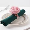 Elegant Simulated Rose Napkin Rings Decorative Napkin Loops Forest Style Napkin Ring  Home Decor