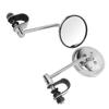 1 Pair Motorcycle Rearview Side Mirrors Adjustable Round Handlebar Clip On Mirror Mirror
