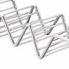 Taco Stand Stainless Steel 3 Grid V Shaped Glossy Taco Holder Rack for Kitchen Home with Double