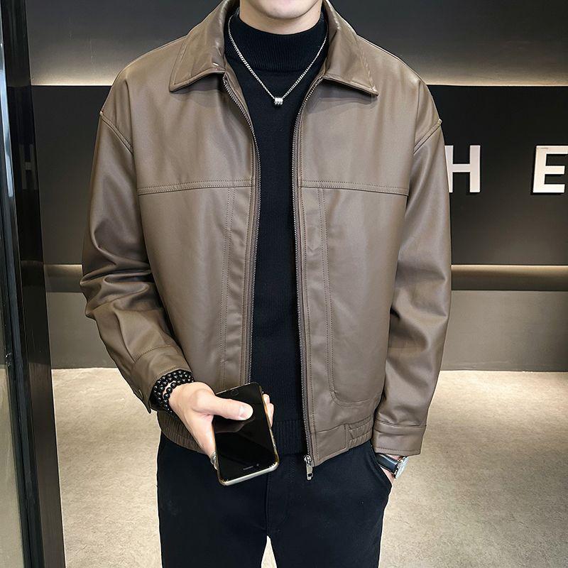 Rogue & Handsome 2025 Men's Trendy Motorcycle Leather Jacket - Short, High-End Design, In Stock.