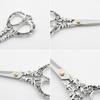 6.3''Vintage Silver Exquisite Scissors with Floral-inspired Handles, Sharp Blades Suitable for Handicrafts and Sewing, Ergonomically Designed for a