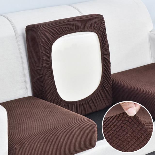 

Jacquard Sofa Cushion Cover For Living Room Washable Removable Polar Fleece Elastic Sofa Cover L Shape Corner Armchair Slipcover Normal Size1(S)-1pc глубокая кофе