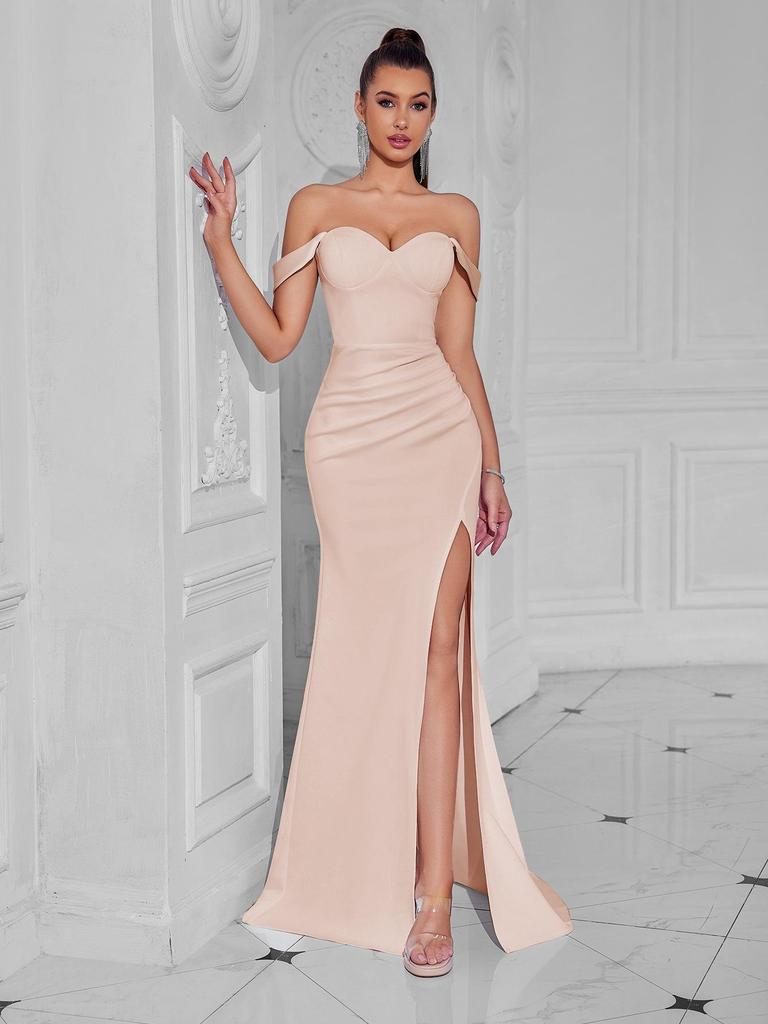 Women's Elegant Slimming High-Slit Evening Dress