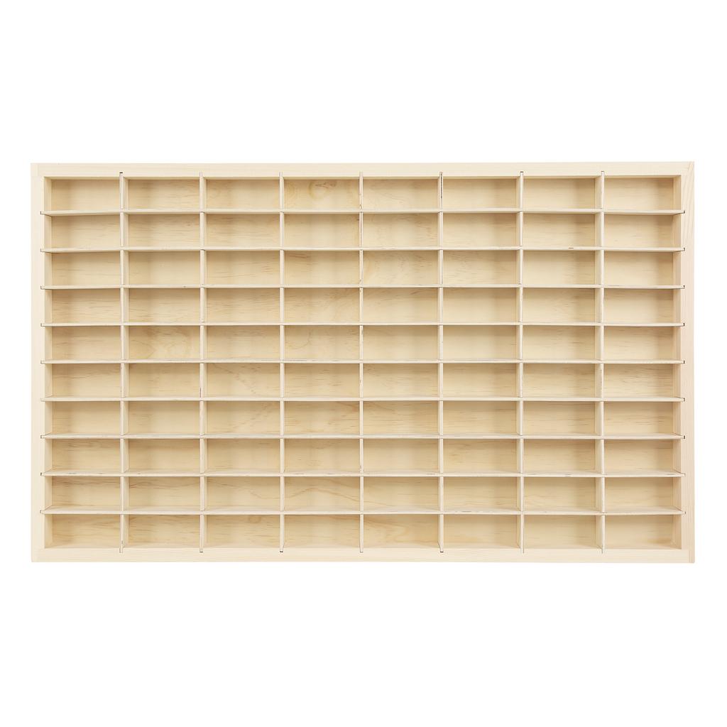 80 Grids for Hot Wheels Diecast Car Matchbox 1/64 Wood Display Shelf Toy Storage