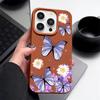 Cartoon Butterfly Flower Case For iPhone 16 Pro Max 15 14 13 12 11 Shockproof Slim Soft Silicone Case Cover